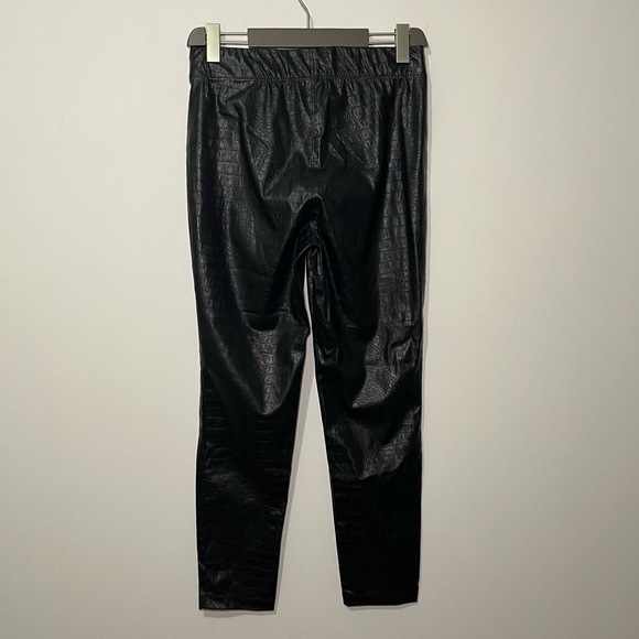 NWT - Max Studio women's black snake print moto biker pull on leggings in size L - Picture 6 of 6